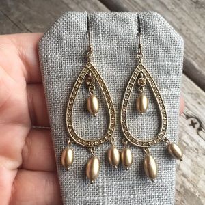 amazing money champagne rhinestone dangle earrings